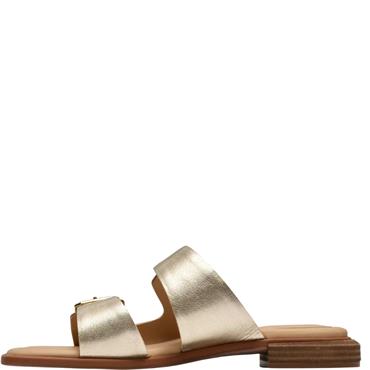 CLARKS WOMENS SANDAL - GOLD LEATHER